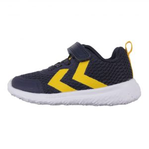 Hummel Actus ML Infant Graphite / Navy Sneaker m. gule vinkler
