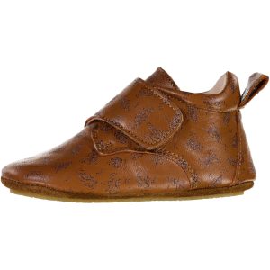 Wheat Hjemmesko – Dakota – Cognac Leaves / Brun m. Bladprint